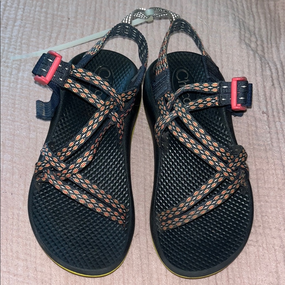 Chaco Black and Orange Adventure Sandals